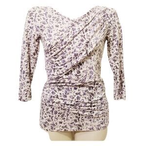 CAbi Double Drape Blouse Size XS